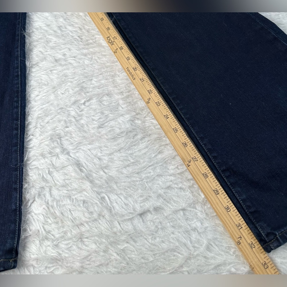 PAIGE Dark Indigo Wide-Leg Flare Jeans - Picture 9 of 10